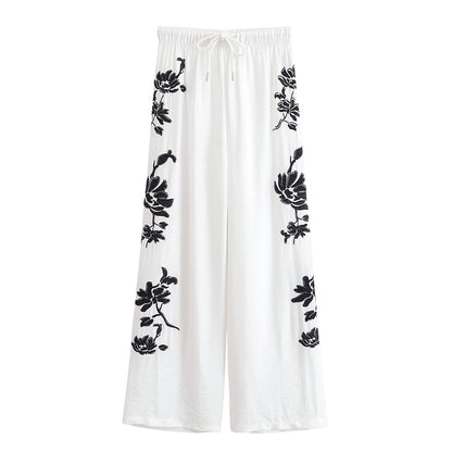 Njeri Embroidered Shirt & High-Waist Trouser Set