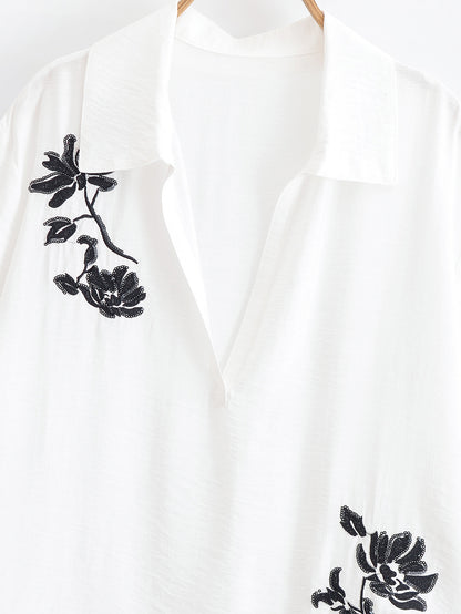 Njeri Embroidered Shirt & High-Waist Trouser Set