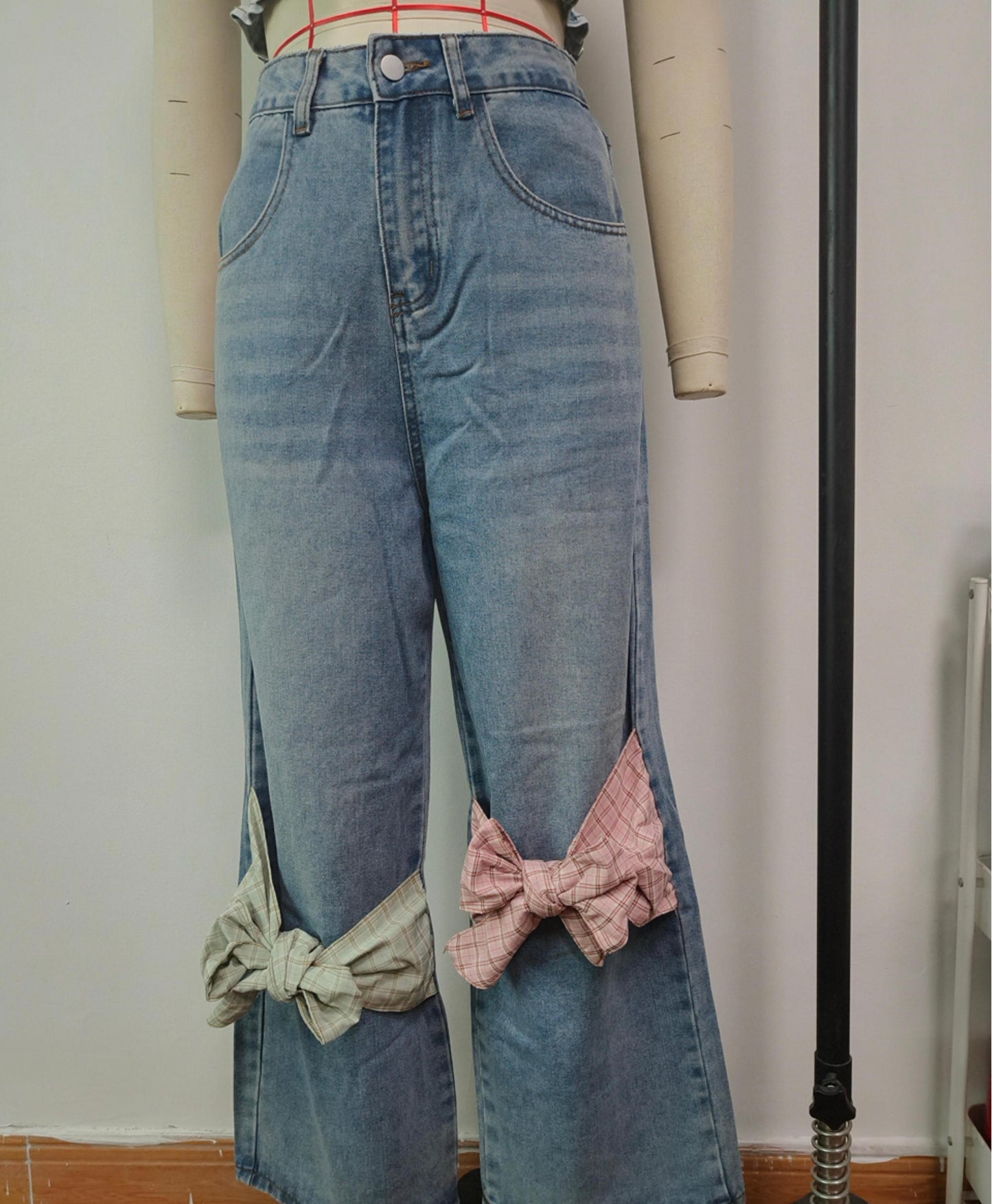 Jean à jambes larges taille haute Zamira Bow