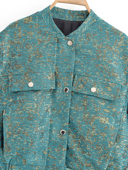 Azika Retro Jacquard Short Jacket