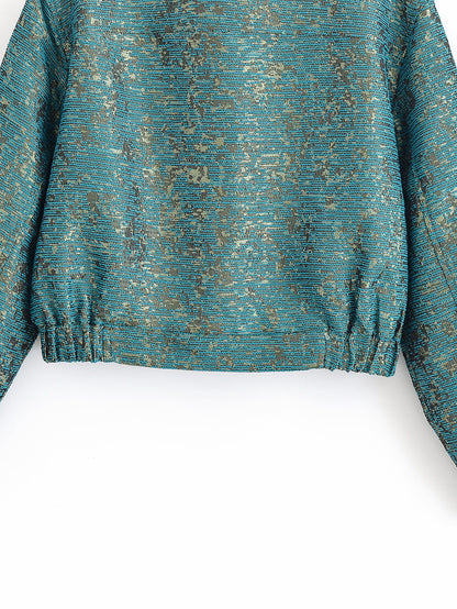 Azika Retro Jacquard Short Jacket