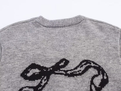 Pull à nœud en jacquard ruban Nadira