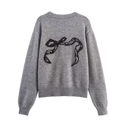 Pull à nœud en jacquard ruban Nadira