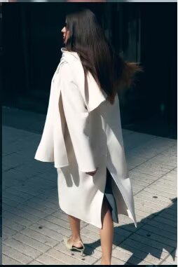 Manteau en laine à écharpe Lerato