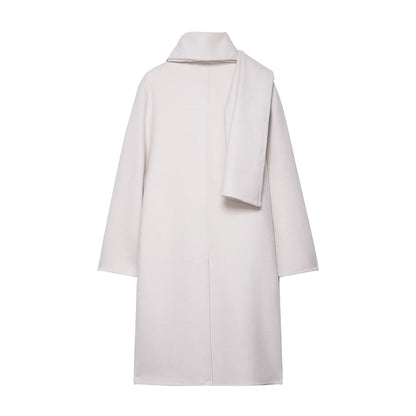 Manteau en laine à écharpe Lerato
