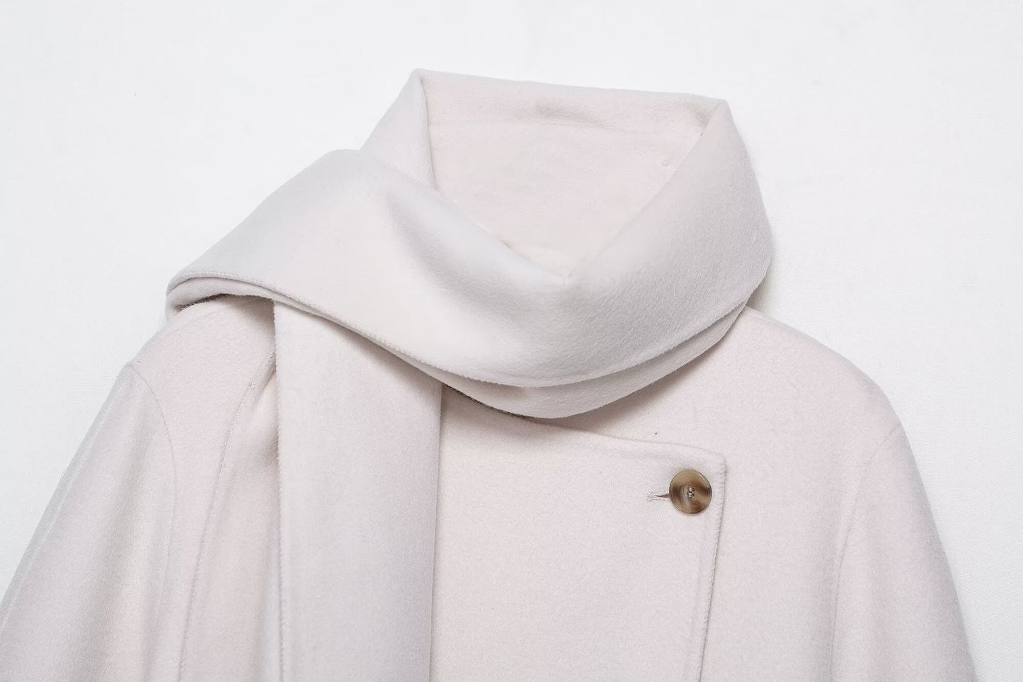 Manteau en laine à écharpe Lerato