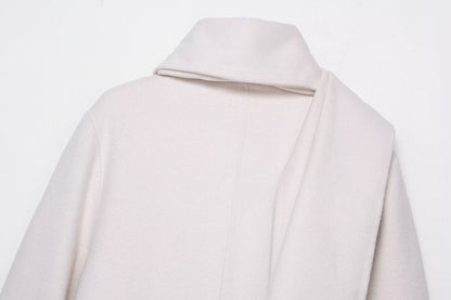 Manteau en laine à écharpe Lerato