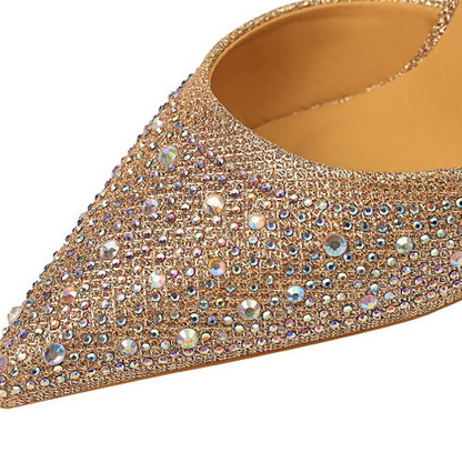 Ayodele Rhinestone Strap Stiletto Sandals
