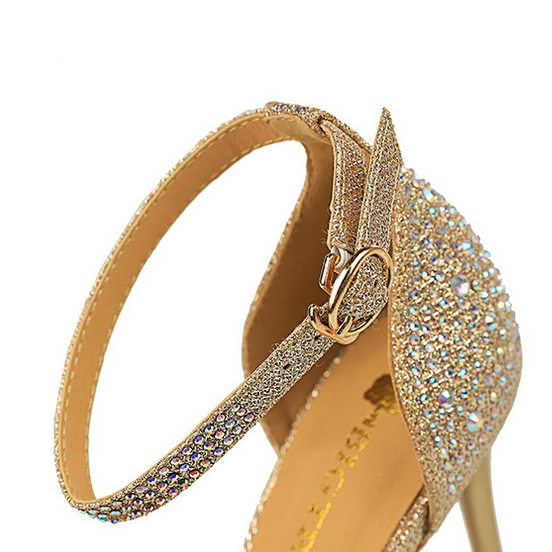 Ayodele Rhinestone Strap Stiletto Sandals