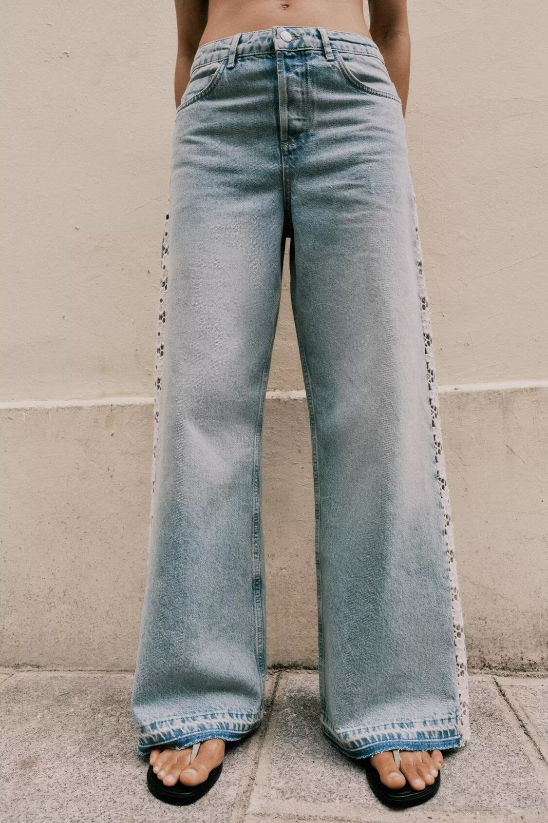 Amahle Crochet Wide-Leg Jeans