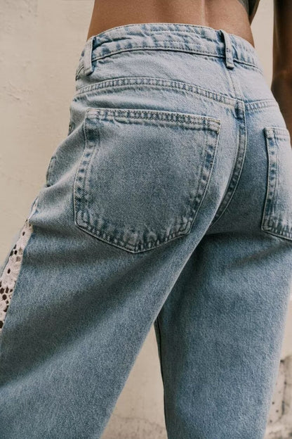Amahle Crochet Wide-Leg Jeans
