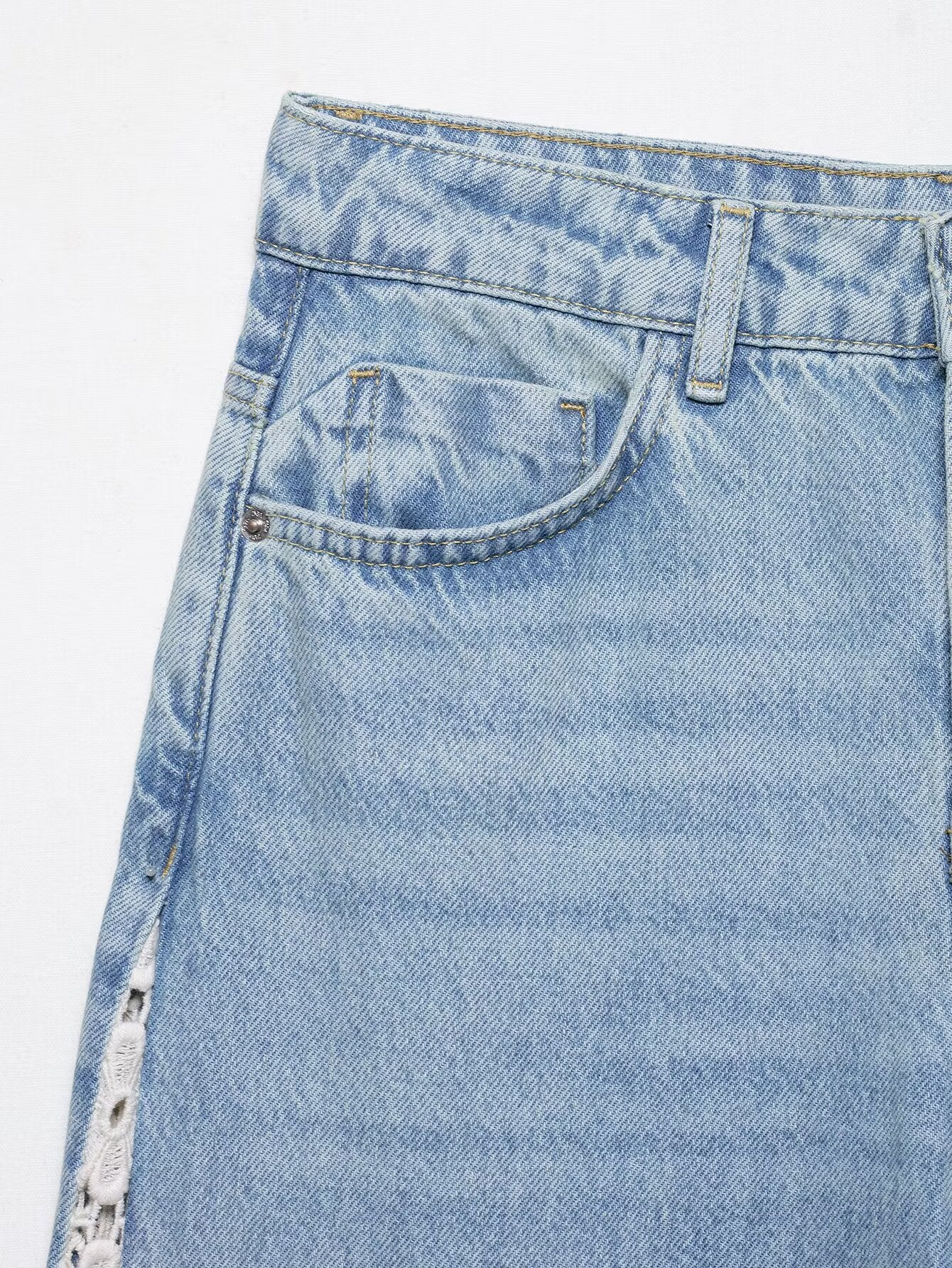 Amahle Crochet Wide-Leg Jeans