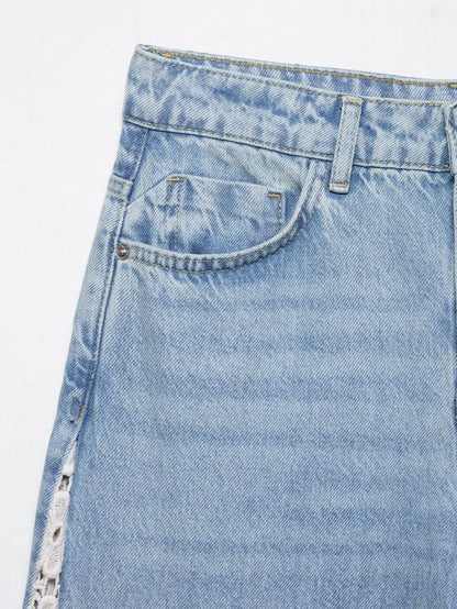 Amahle Crochet Wide-Leg Jeans