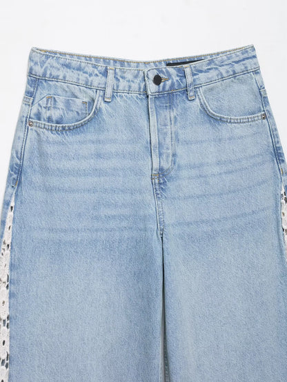 Amahle Crochet Wide-Leg Jeans
