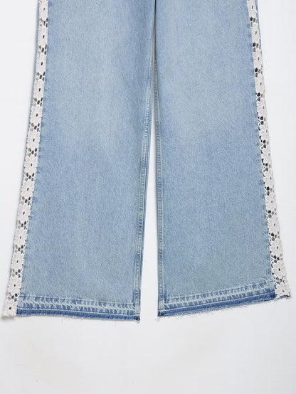 Amahle Crochet Wide-Leg Jeans