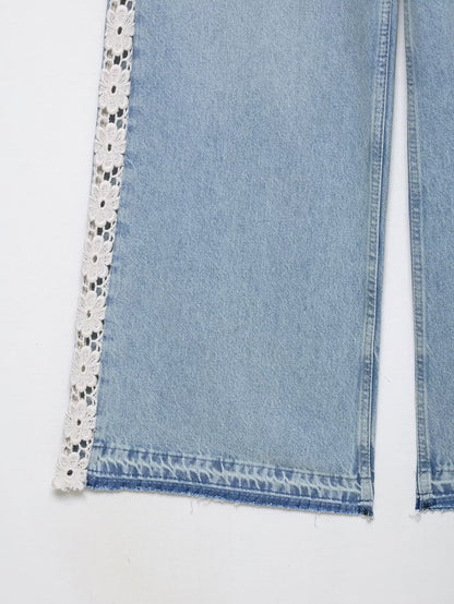 Amahle Crochet Wide-Leg Jeans
