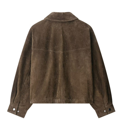 Bomber en cuir souple rétro Oba