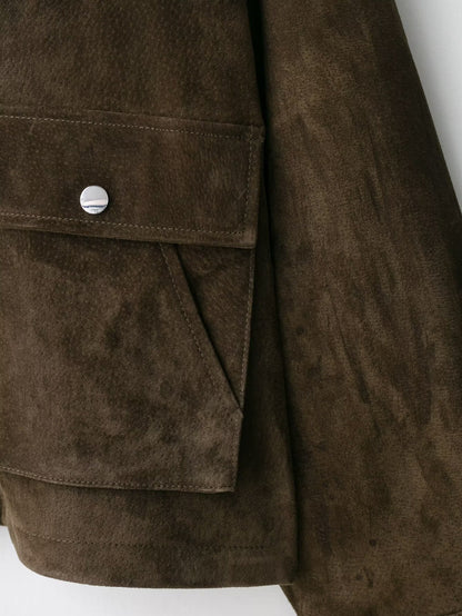 Bomber en cuir souple rétro Oba