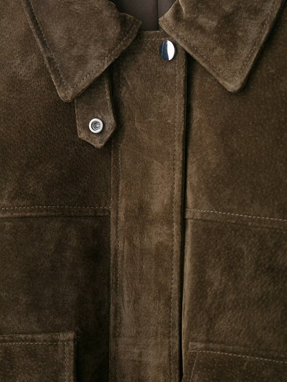 Bomber en cuir souple rétro Oba