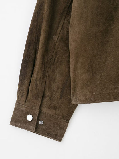 Bomber en cuir souple rétro Oba