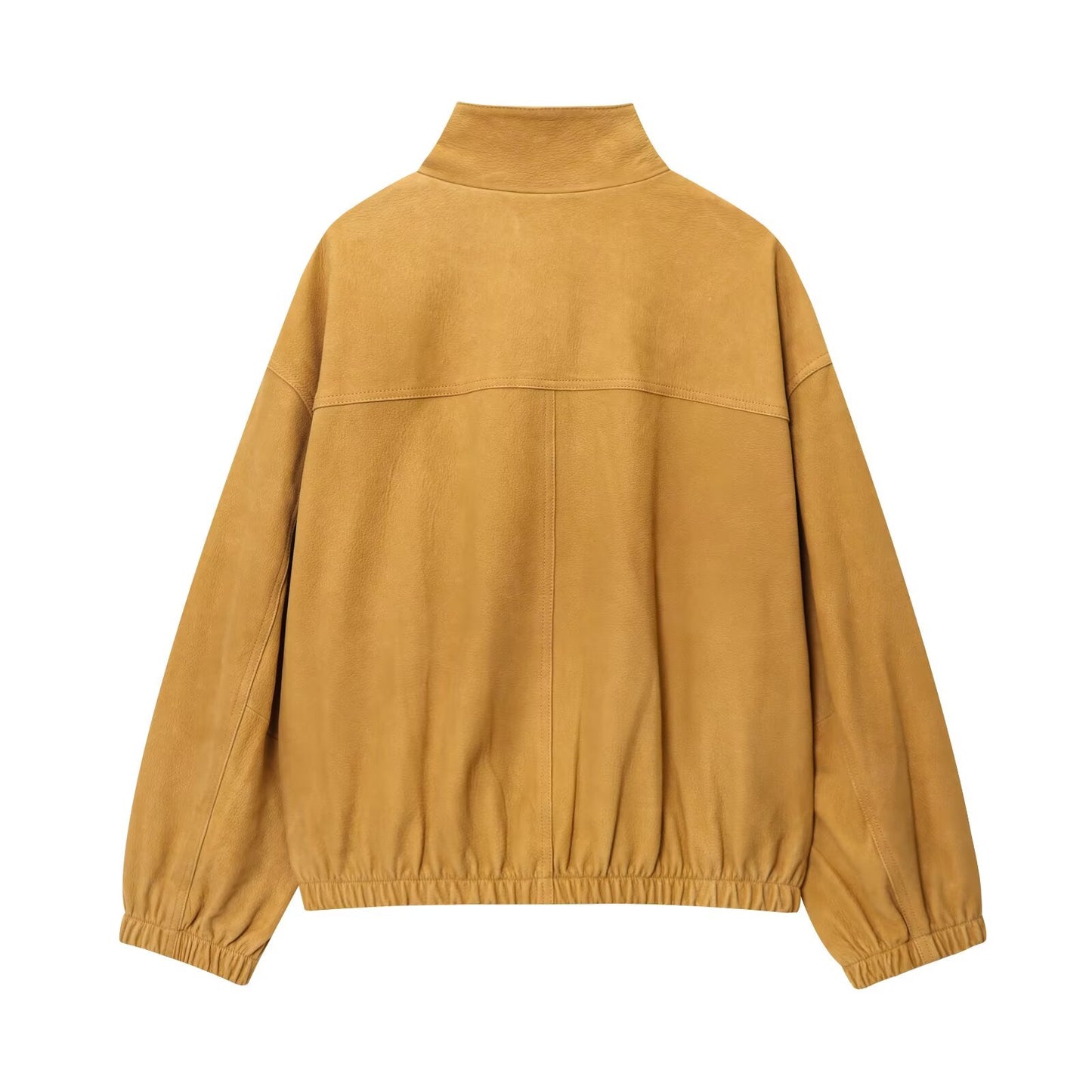Zahira All-Match Leather Bomber Jacket