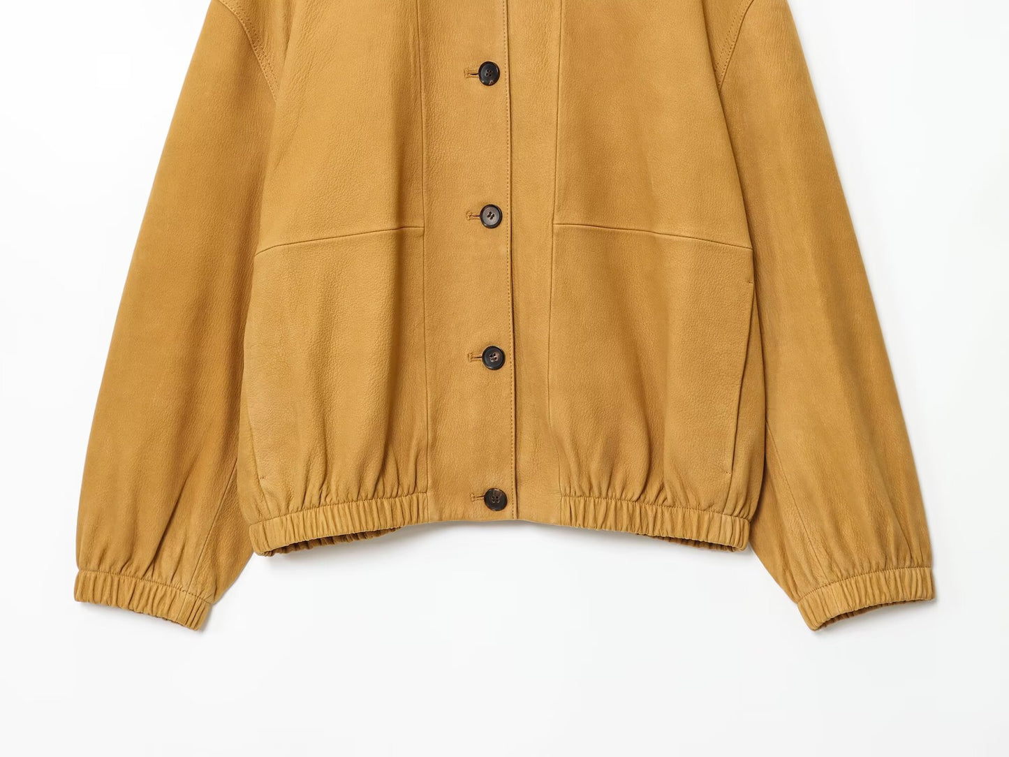 Zahira All-Match Leather Bomber Jacket