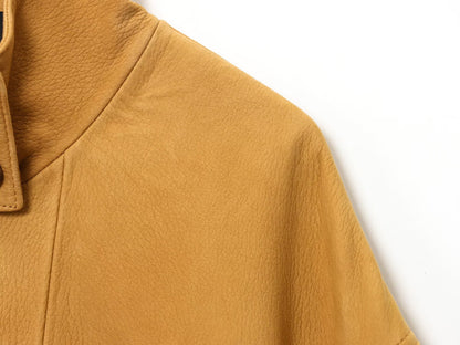 Zahira All-Match Leather Bomber Jacket
