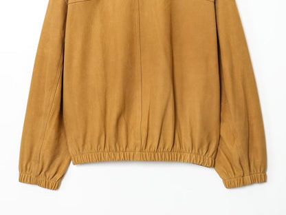 Zahira All-Match Leather Bomber Jacket