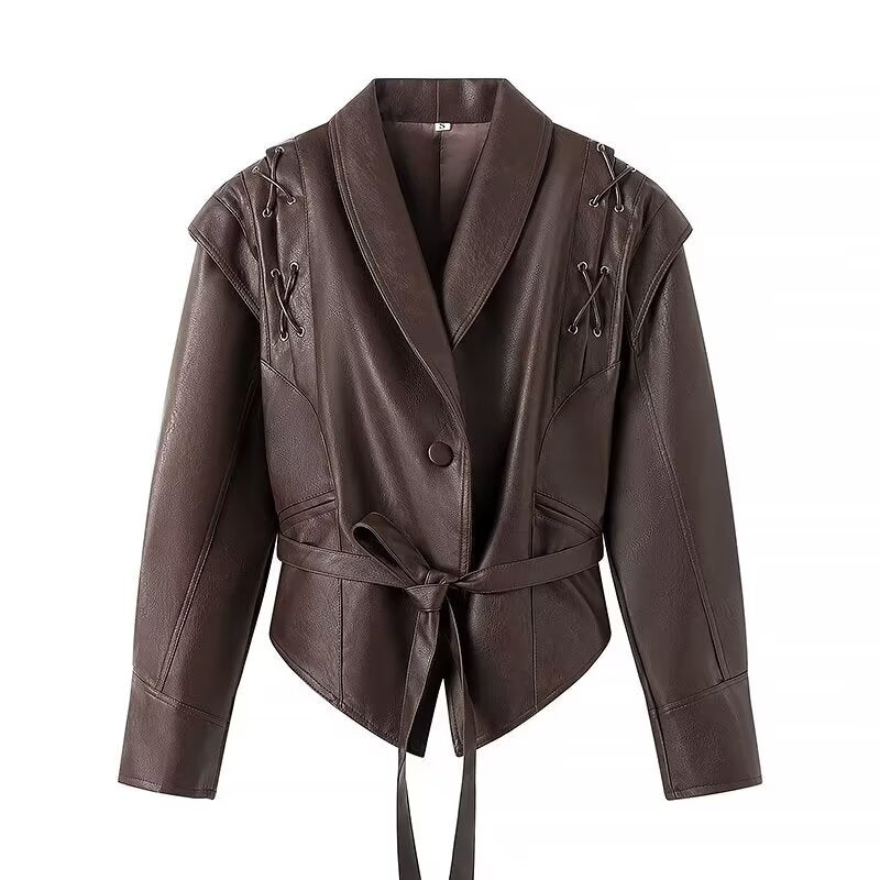 Aminata Leather Bomber