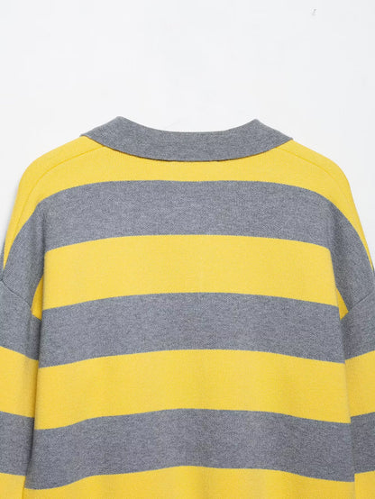 Liora Striped Polo Sweater