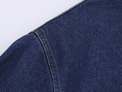 Veste en jean à col roulé style urbain chic