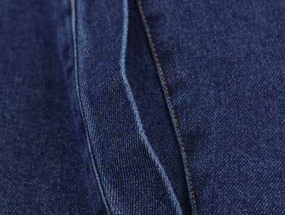 Veste en jean à col roulé style urbain chic