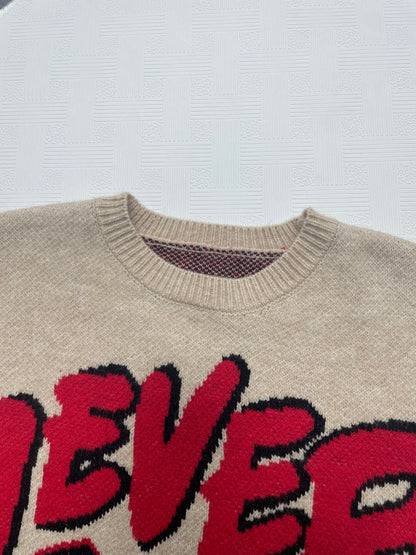 Afiya Knitted Letter Pullover