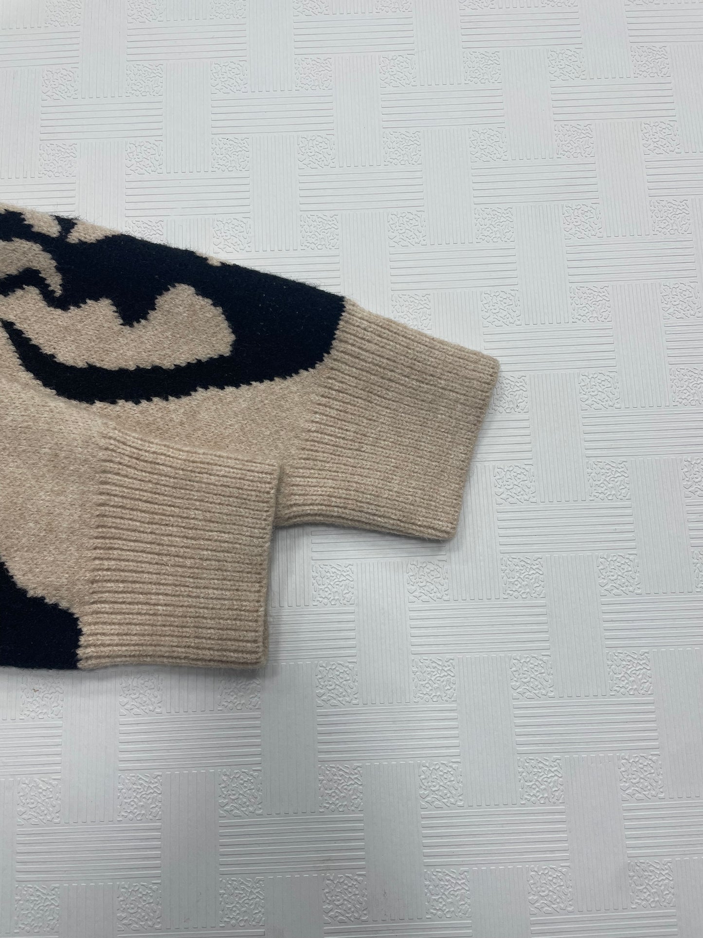 Afiya Knitted Letter Pullover