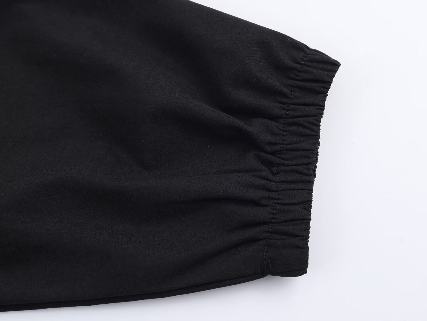 Autumn Elegance Stand Collar Puff Sleeve Jacket