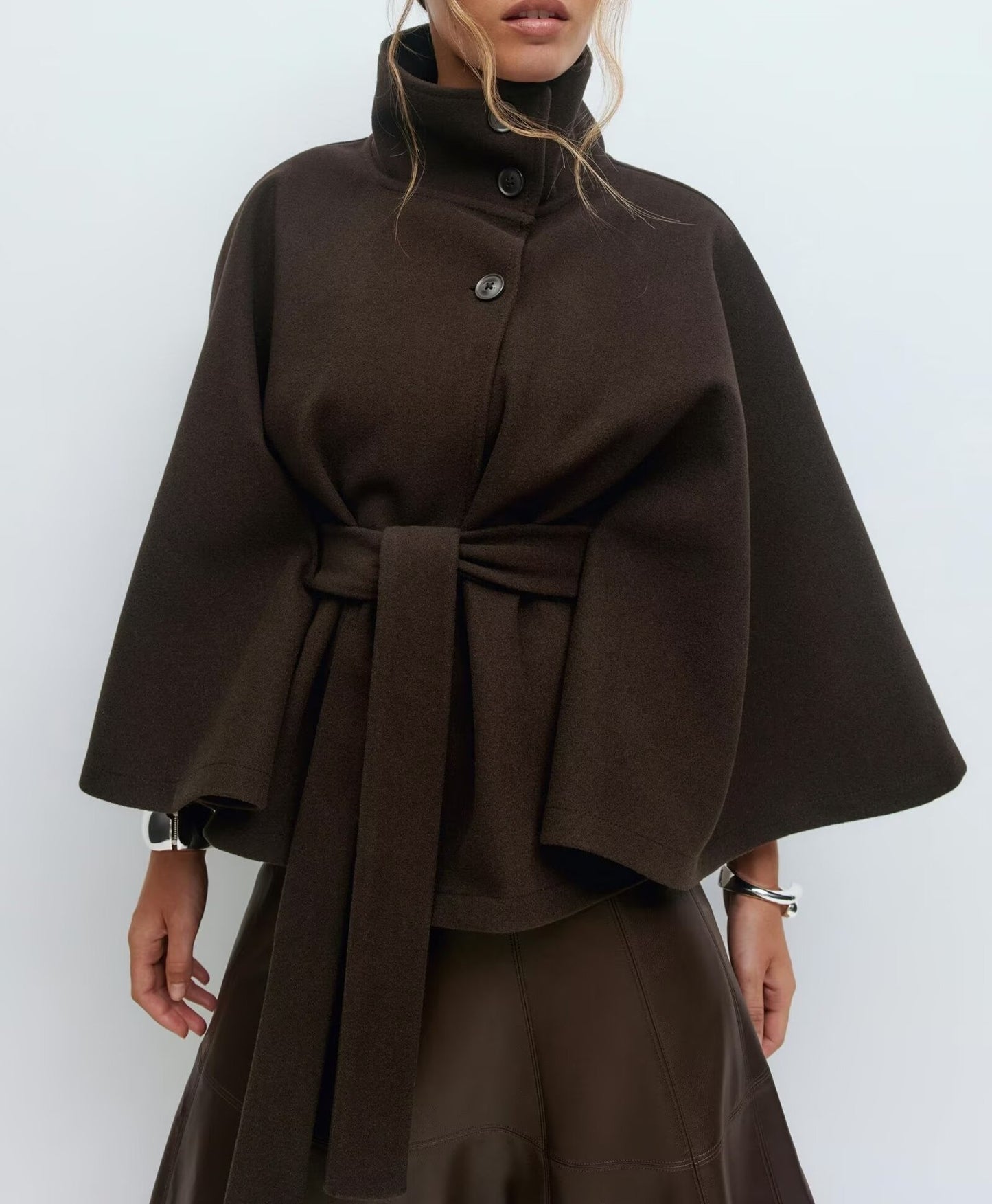 Thabisa Woolen Cape Coat