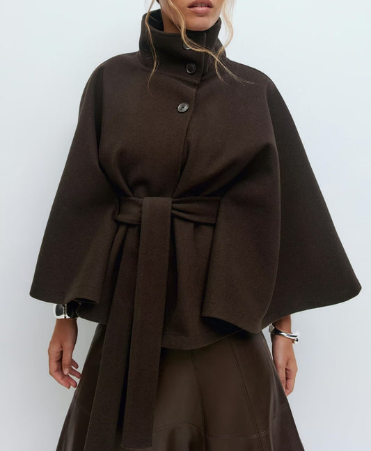 Thabisa Woolen Cape Coat