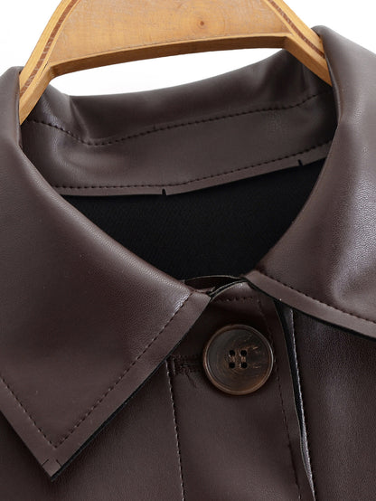 Zamira Faux Leather Short Jacket