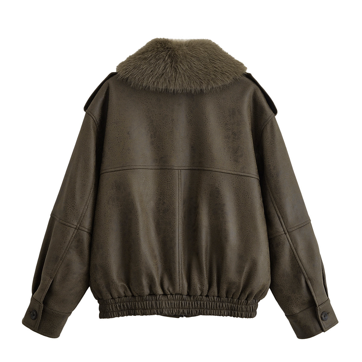 Velmira Fur Collar Detachable Jacket