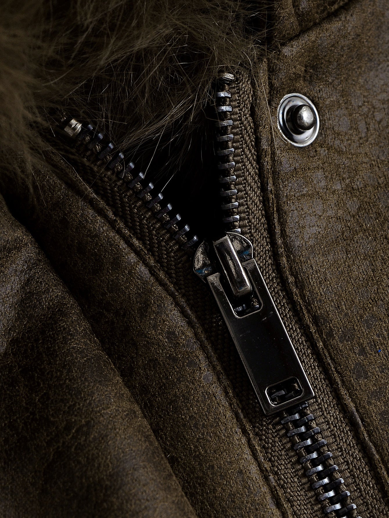 Velmira Fur Collar Detachable Jacket