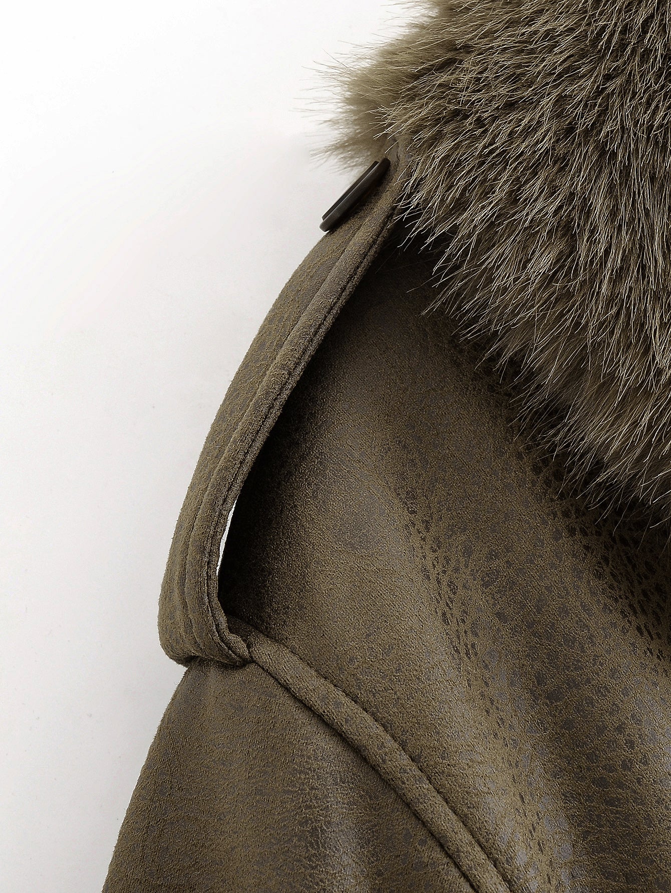 Velmira Fur Collar Detachable Jacket
