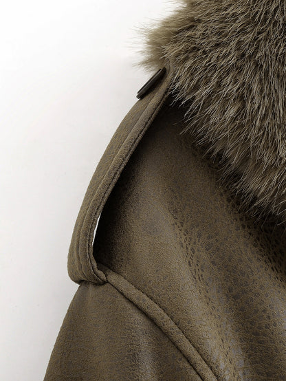 Velmira Fur Collar Detachable Jacket
