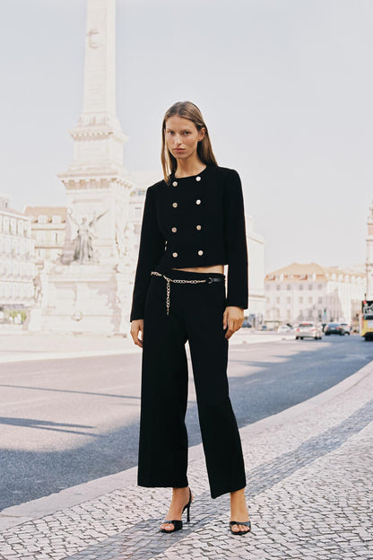 Zinara Double-Breasted Two-Piece Set