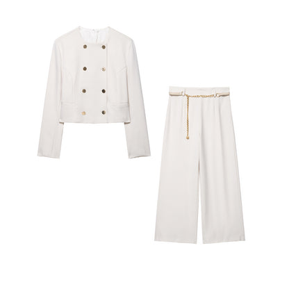 Zinara Double-Breasted Two-Piece Set