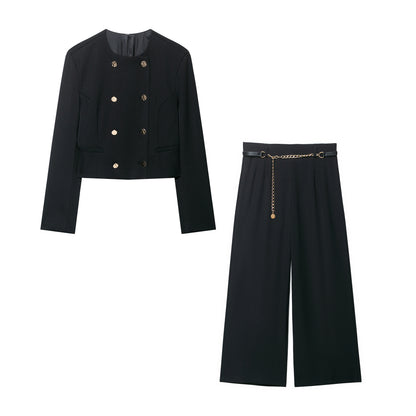 Zinara Double-Breasted Two-Piece Set