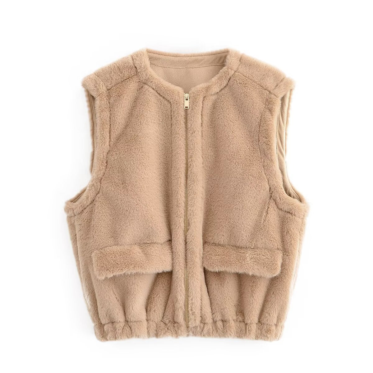 Women Clothing Furry Sleeveless Coat