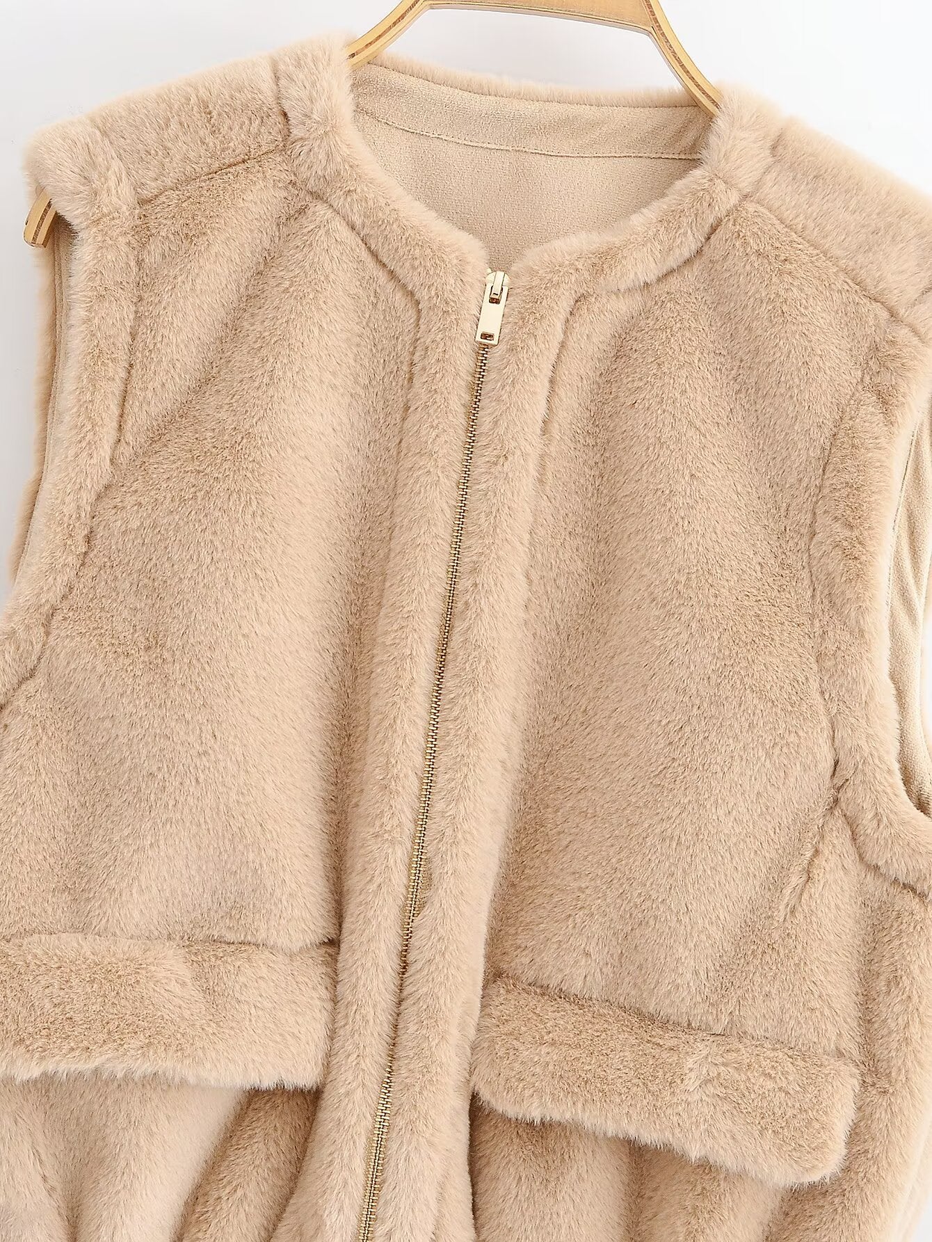 Women Clothing Furry Sleeveless Coat