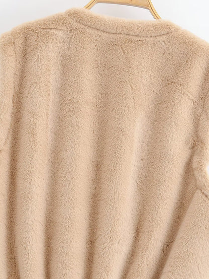 Women Clothing Furry Sleeveless Coat