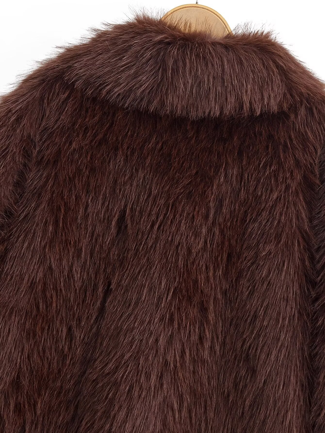 Women Clothing Furry Reversible Coat