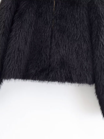 Manteau à capuche en fourrure Aurielle